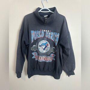 Blue Jays Size S/M Men's Black World Series Champion Sweater